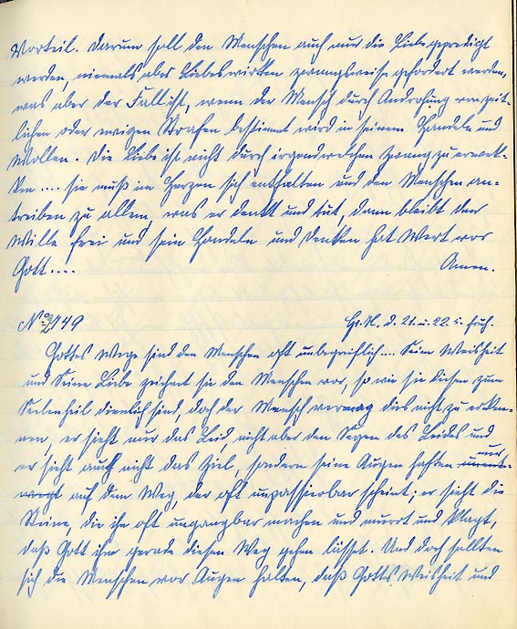 Handschrift/Faksimile einer Bertha Dudde - Kundgabe